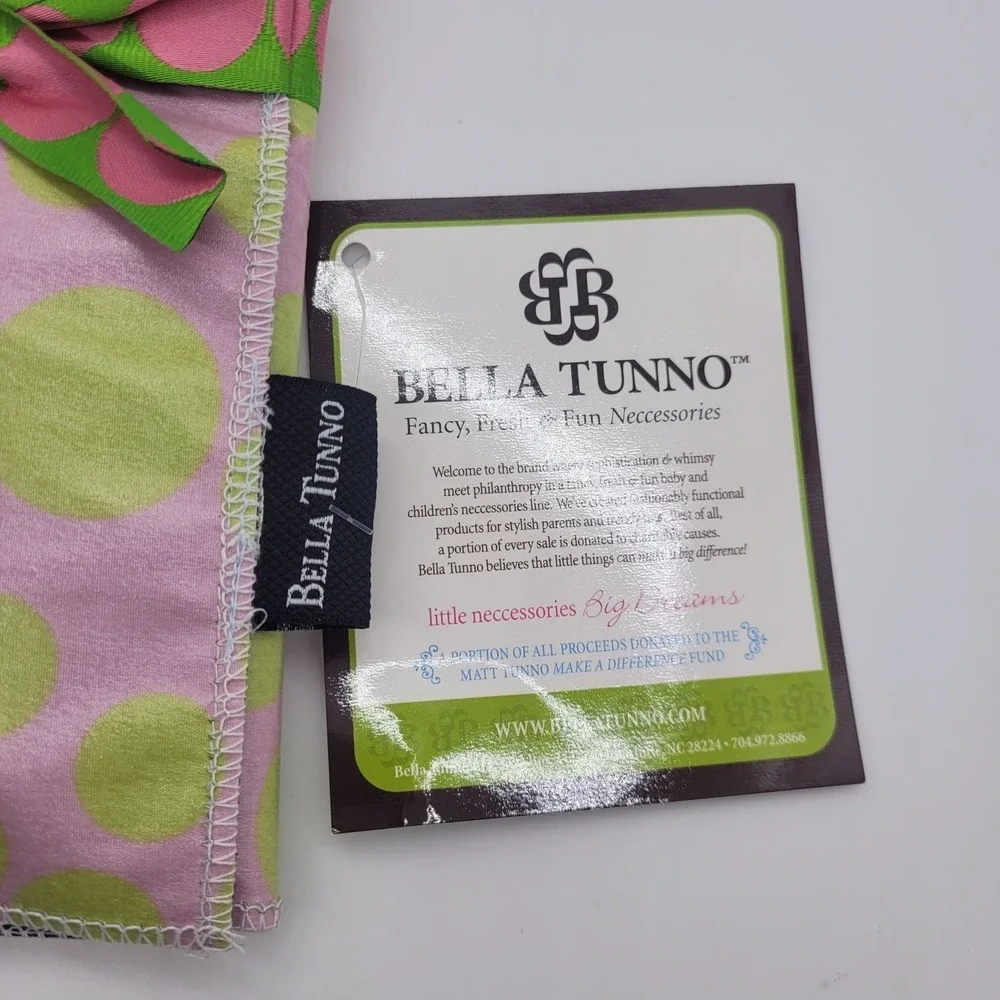 Bella Tunno Travel Chalkboard Mat Pink Green Polka Dot with Colored Chalk NWT
